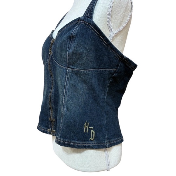 Harley-Davidson Blue Denim Tank Top Size XL - Picture 4 of 10